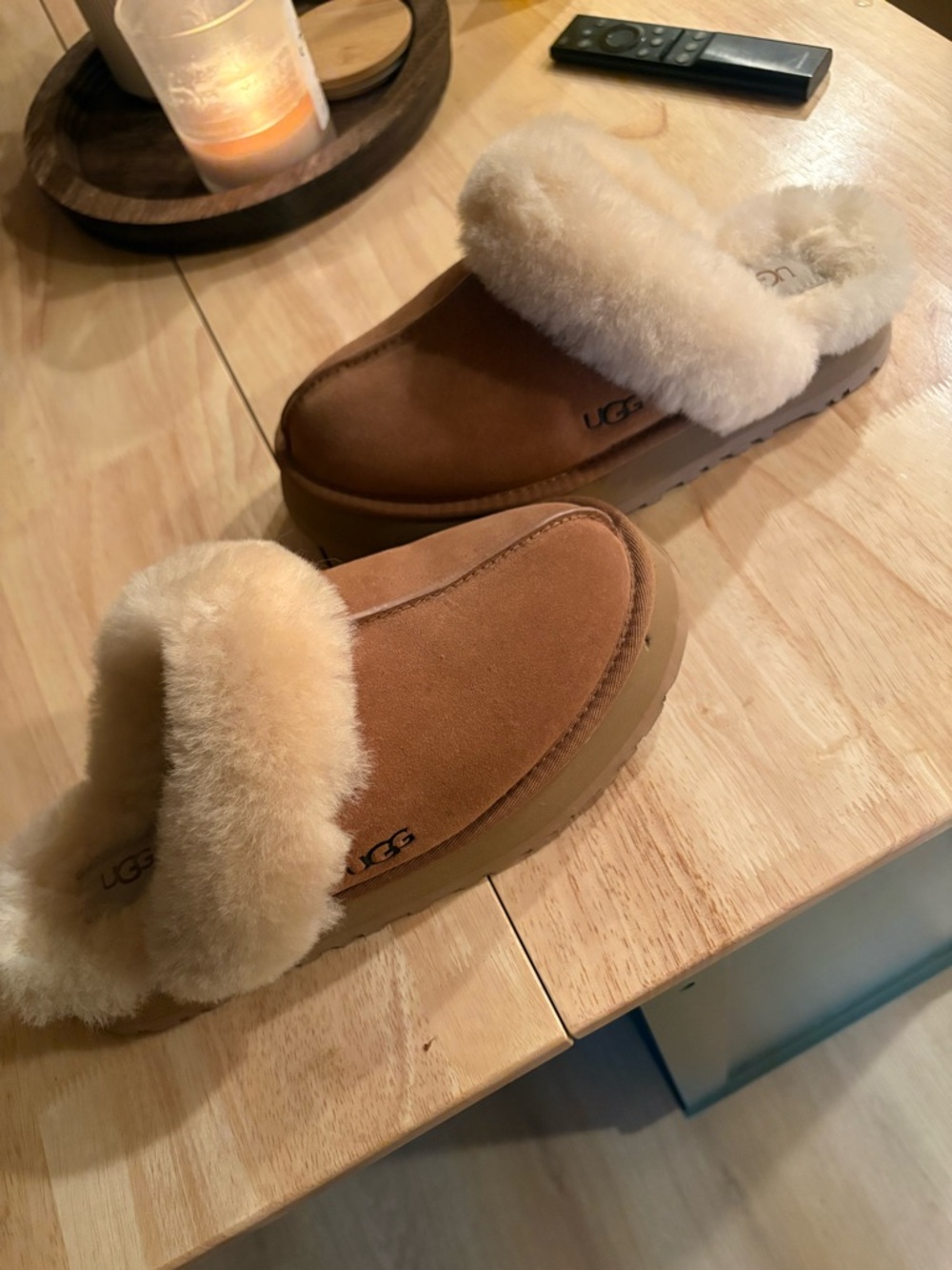 UGG Chestnut Faux-Shearling Slippers